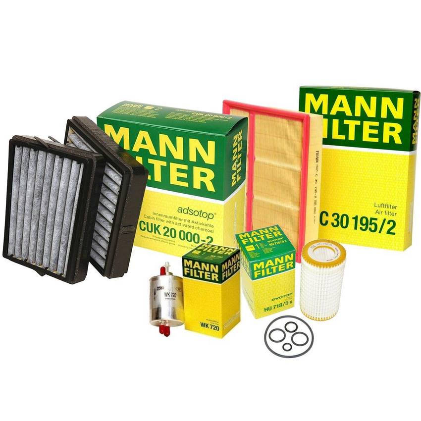 Mercedes Air / Cabin Air / Fuel / Engine Oil Filter Kit 604094130410 - MANN-FILTER 3725310KIT